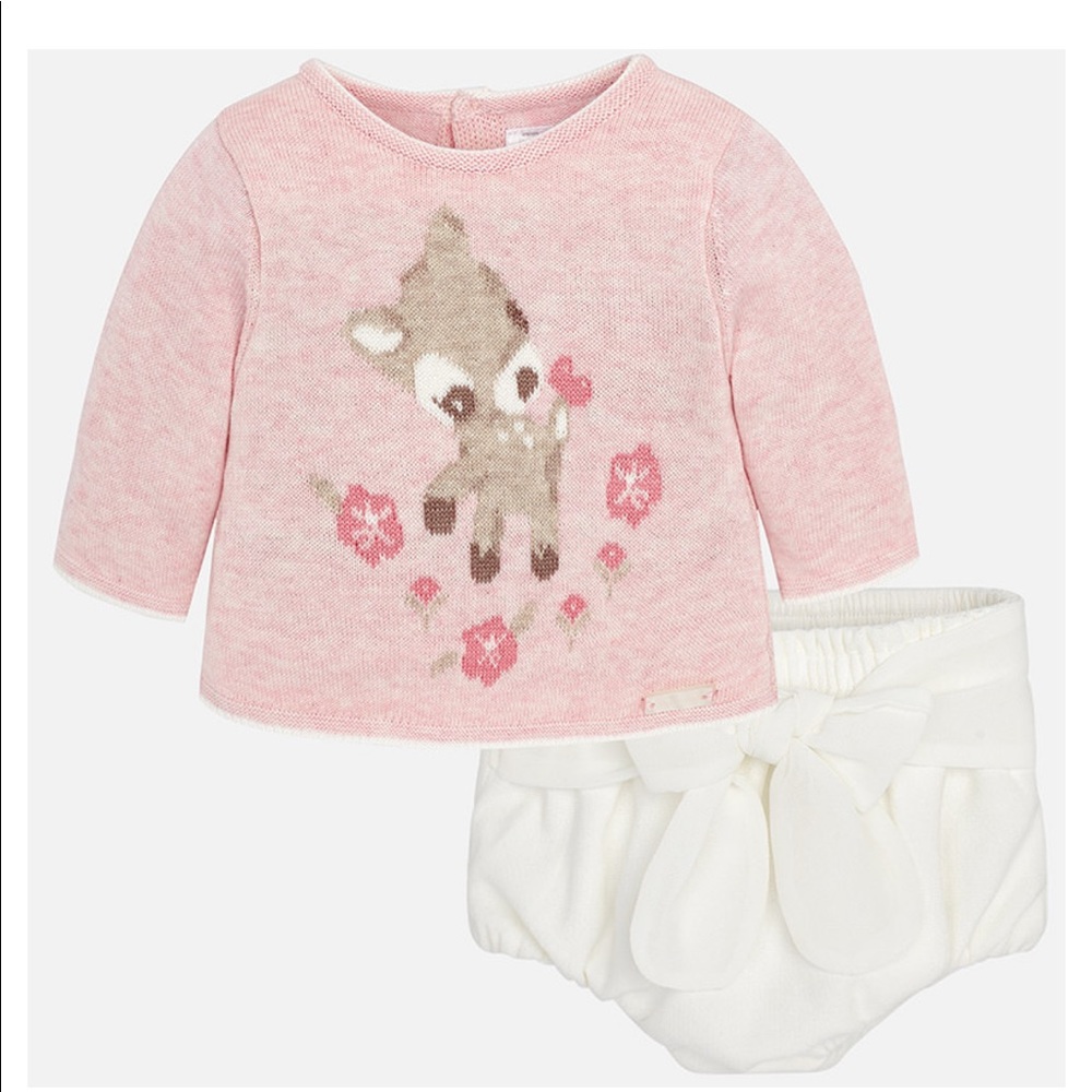 Mayoral knit reindeer with bloomer